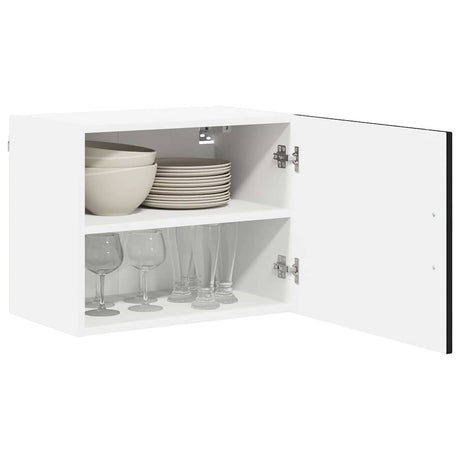 Vidaxl wandkast lucca zwart 50 x 31 x 40 cm bewerkt hout