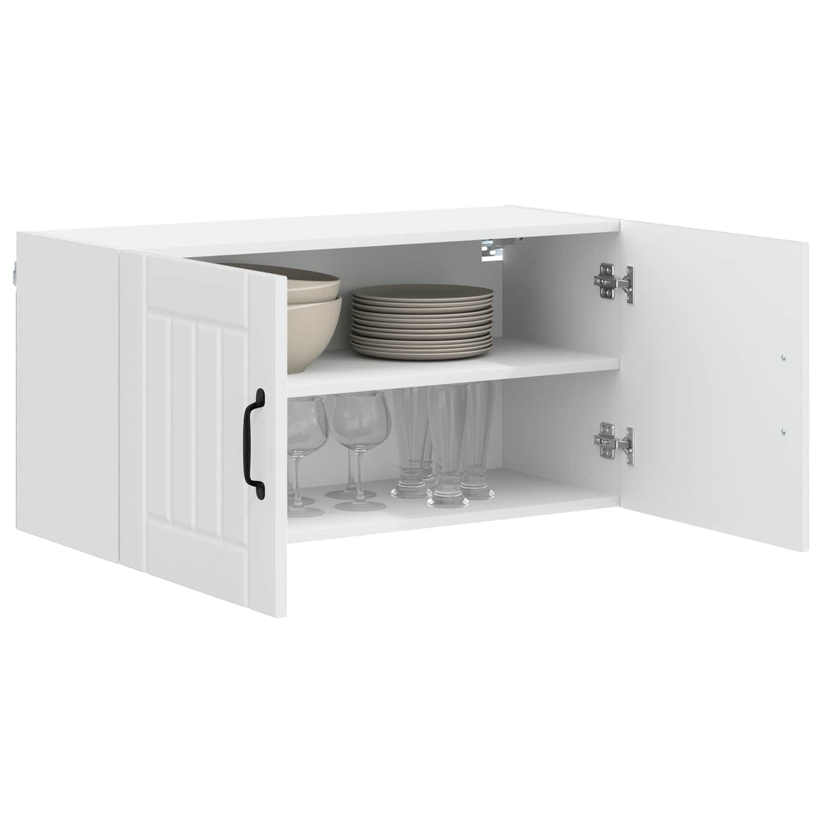 Vidaxl wandkast lucca wit 80 x 31 x 40 cm bewerkt hout