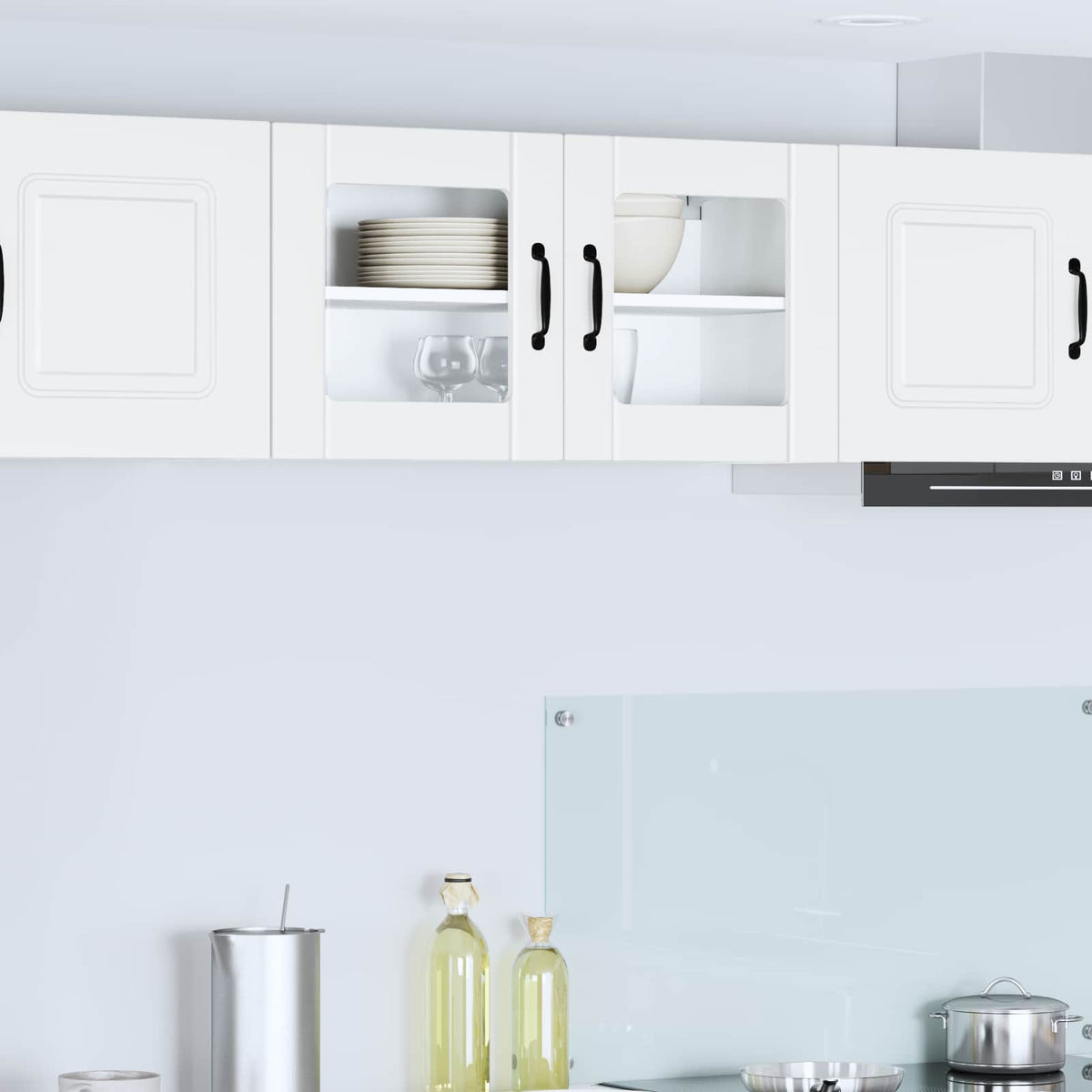 Vidaxl wandglas cabinet lucca wit 80 x 31 x 40 cm bewerkt hout