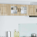 Vidaxl wandglas cabinet lucca sonoma eiken 80 x 31 x 40 cm