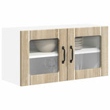 Vidaxl wandglas cabinet lucca sonoma eiken 80 x 31 x 40 cm