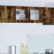 Vidaxl wandglas cabinet lucca gerookt eiken 80 x 31 x 40 cm