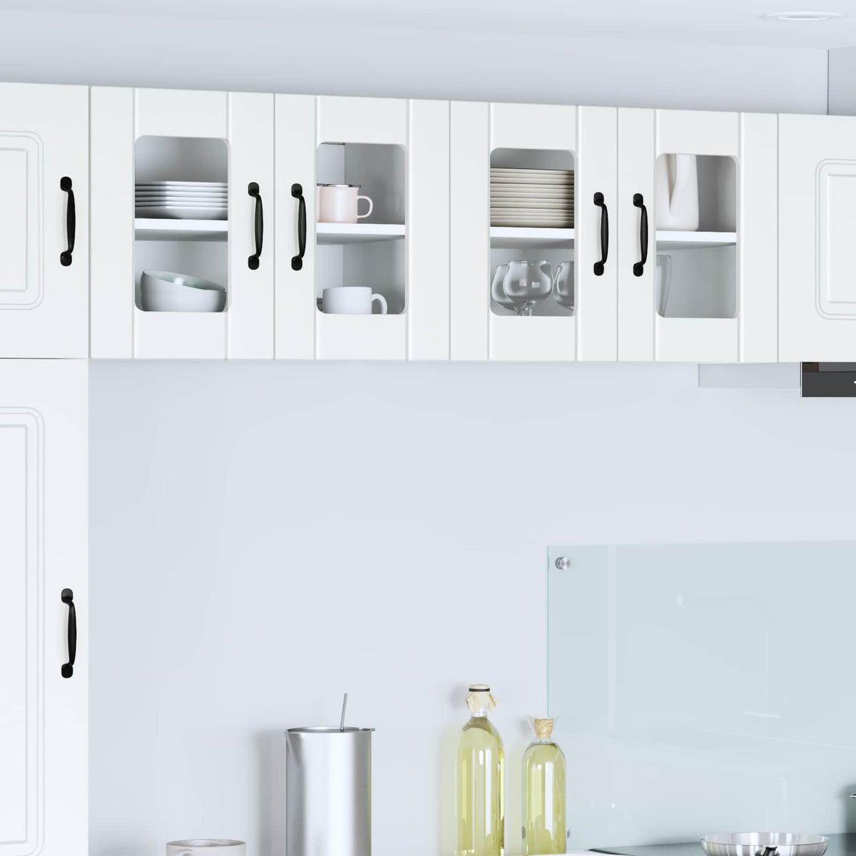 Vidaxl wandglas cabinet lucca wit 60 x 31 x 40 cm bewerkt hout