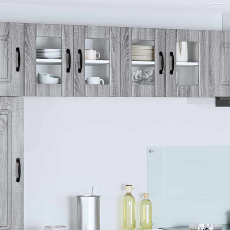 Vidaxl wandglas cabinet lucca grijs sonoma 60 x 31 x 40 cm