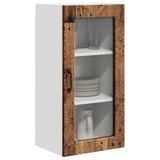 Vidaxl wandglas cabinet lucca 2 st oud hout bewerkt hout