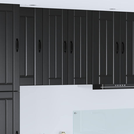 Vidaxl wandkast lucca 2 st zwart bewerkt hout