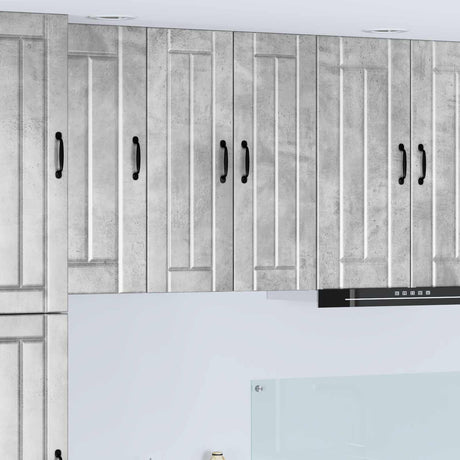 Vidaxl wandkast lucca betongrijs 30 x 31 x 80 cm bewerkt hout