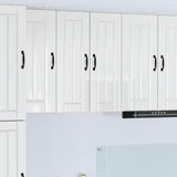 Vidaxl wandkast lucca 2 st hoogglans wit bewerkt hout