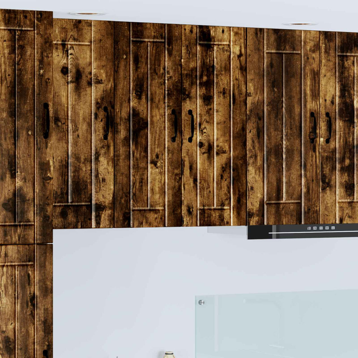 Vidaxl wandkast lucca 2 st gerookt eiken bewerkt hout
