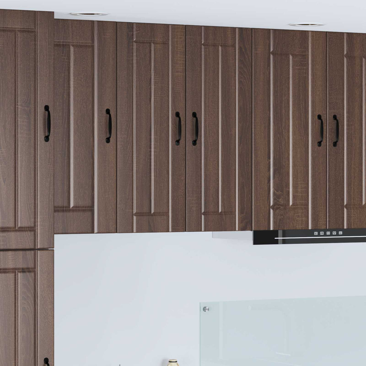 Vidaxl wandkast lucca 2 st bruin eiken bewerkt hout