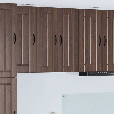 Vidaxl wandkast lucca 2 st bruin eiken bewerkt hout