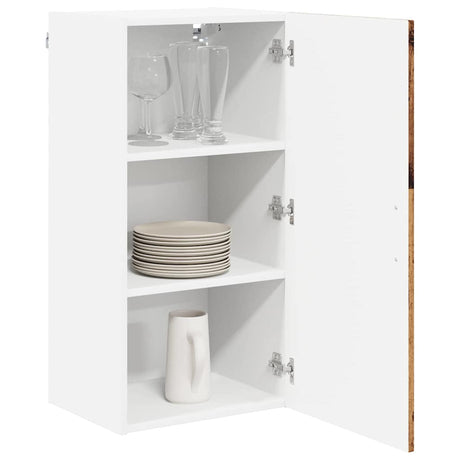Vidaxl wandkast lucca oud hout 40 x 31 x 80 cm bewerkt hout