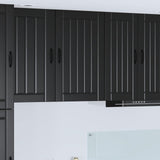 Vidaxl wandkast lucca zwart 50 x 31 x 80 cm bewerkt hout