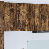 Vidaxl wandkast lucca gerookt eiken 50 x 31 x 80 cm bewerkt hout