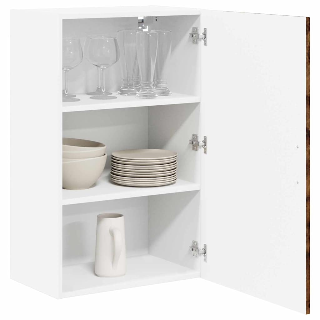 Vidaxl wandkast lucca gerookt eiken 50 x 31 x 80 cm bewerkt hout