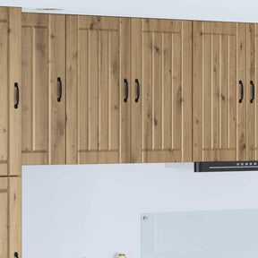 Vidaxl wandkast lucca artisanaal eiken 80 x 31 x 80 cm bewerkt hout