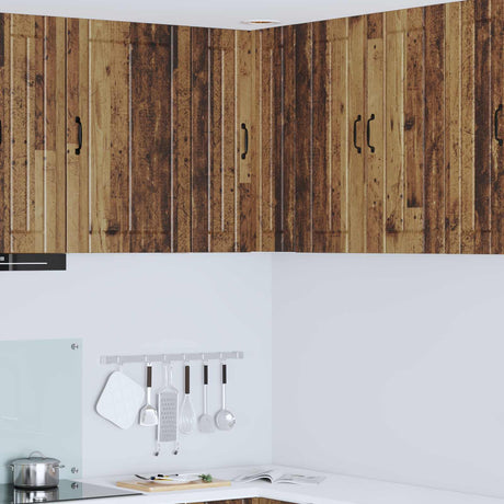 Vidaxl wandhoekkast lucca oud hout 57 x 57 x 80 cm bewerkt hout
