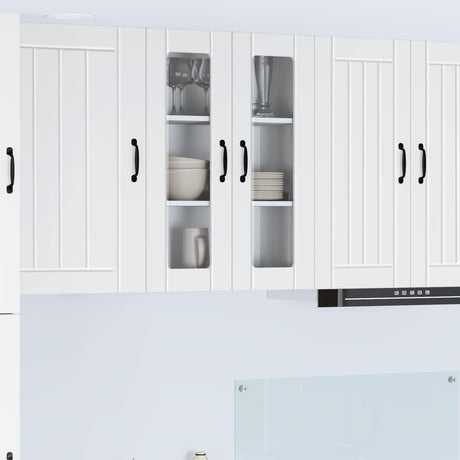 Vidaxl wandglas cabinet lucca wit 60 x 31 x 80 cm bewerkt hout