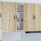 Vidaxl wandglas cabinet lucca sonoma eiken 40 x 31 x 100 cm