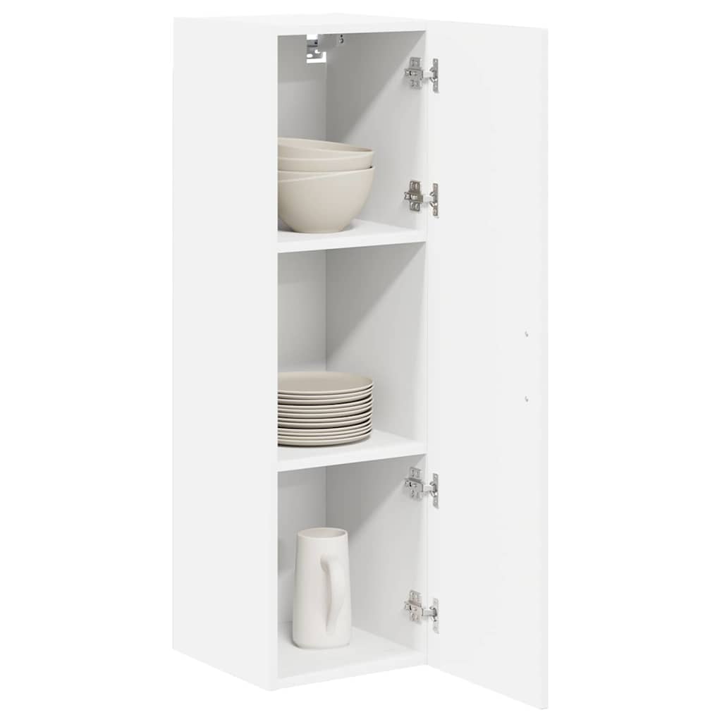 Vidaxl wandkast lucca hoogglans wit 30 x 31 x 100 cm bewerkt hout