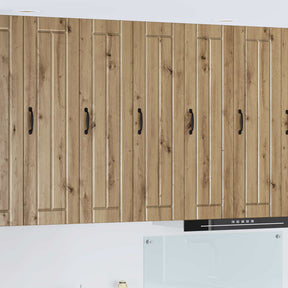 Vidaxl wandkast lucca artisanaal eiken 30 x 31 x 100 cm bewerkt hout