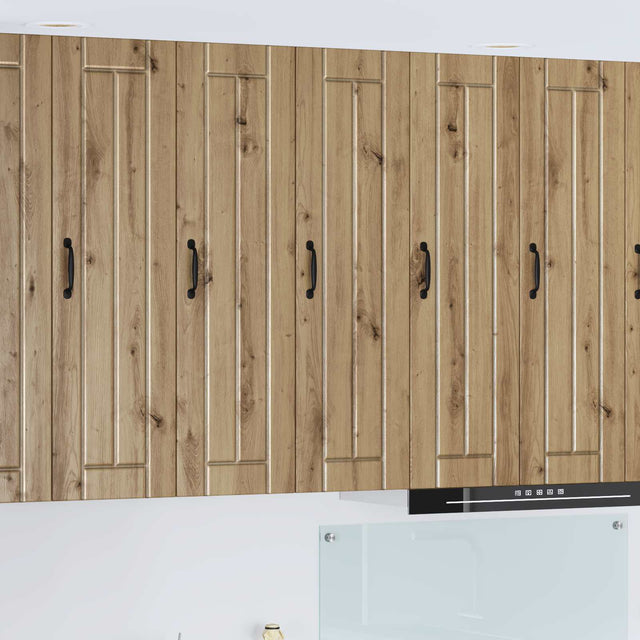 Vidaxl wandkast lucca artisanaal eiken 30 x 31 x 100 cm bewerkt hout