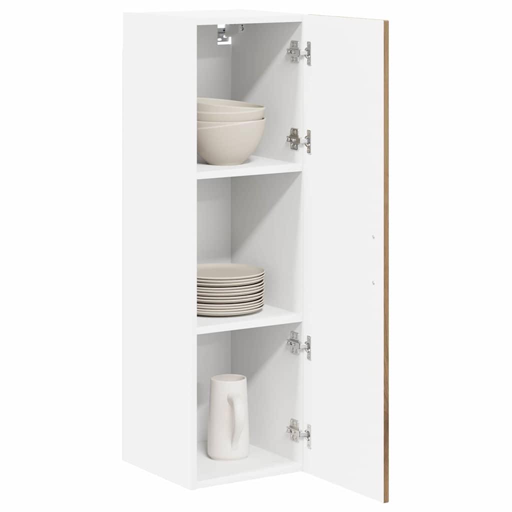 Vidaxl wandkast lucca artisanaal eiken 30 x 31 x 100 cm bewerkt hout