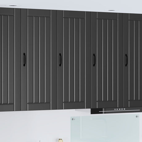 Vidaxl wandkast lucca zwart 40 x 31 x 100 cm bewerkt hout
