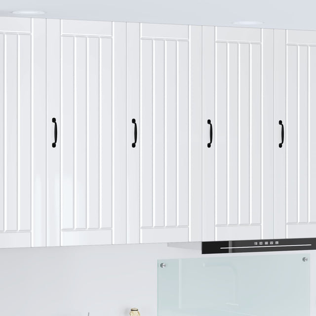 Vidaxl wandkast lucca hoogglans wit 40 x 31 x 100 cm bewerkt hout