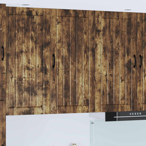 Vidaxl wandkast lucca gerookt eiken 50 x 31 x 100 cm bewerkt hout
