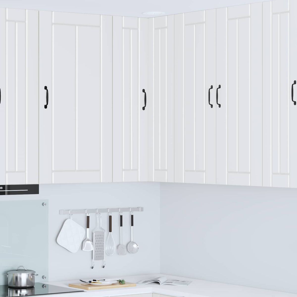 Vidaxl wandhoekkast lucca wit 57 x 57 x 100 cm bewerkt hout