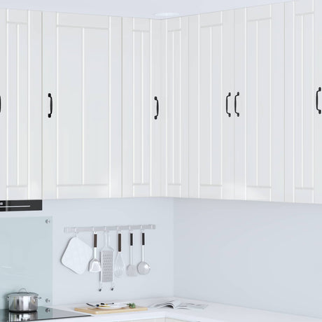 Vidaxl wandhoekkast lucca hoogglans wit 57 x 57 x 100 cm bewerkt hout
