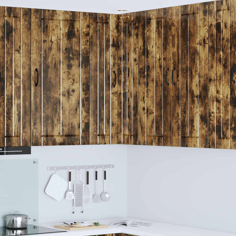 Vidaxl wandhoekkast lucca gerookt eiken 57 x 57 x 100 cm bewerkt hout