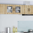 Vidaxl wandglas cabinet porto sonoma eiken 40 x 31 x 40 cm