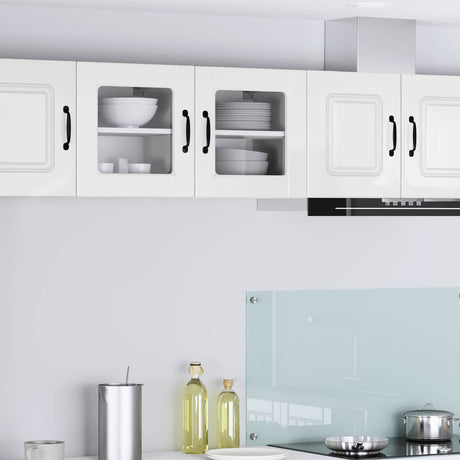 Vidaxl wandglas cabinet porto hoogglans wit 40 x 31 x 40 cm