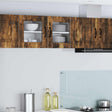Vidaxl wandglas cabinet porto gerookt eiken 40 x 31 x 40 cm