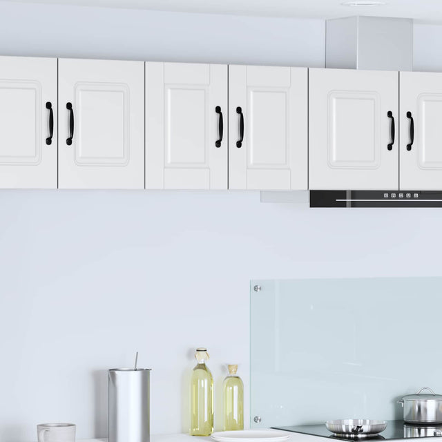 Vidaxl wandkast porto 2 st wit bewerkt hout