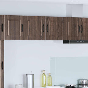 Vidaxl wandkast porto 2 st bruin eiken bewerkt hout
