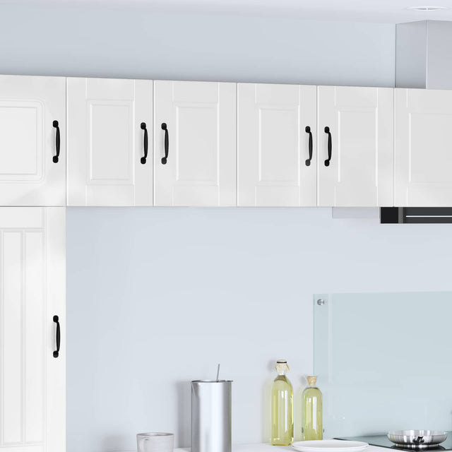 Vidaxl wandkast porto 2 st hoogglans wit bewerkt hout