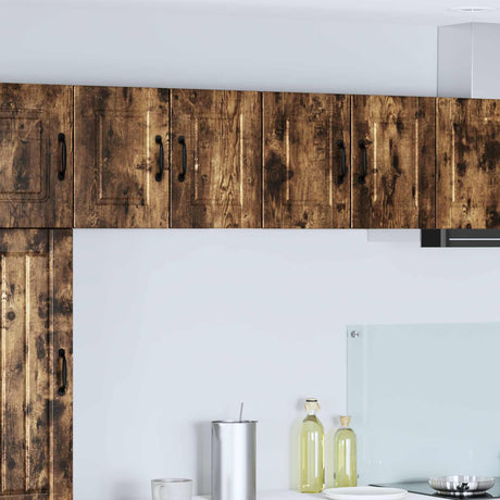 Vidaxl wandkast porto 2 st gerookt eiken bewerkt hout