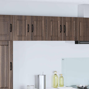 Vidaxl wandkast porto 2 st bruin eiken bewerkt hout
