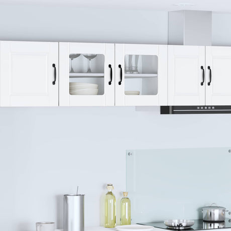 Vidaxl wandglas cabinet porto wit 80 x 31 x 40 cm bewerkt hout