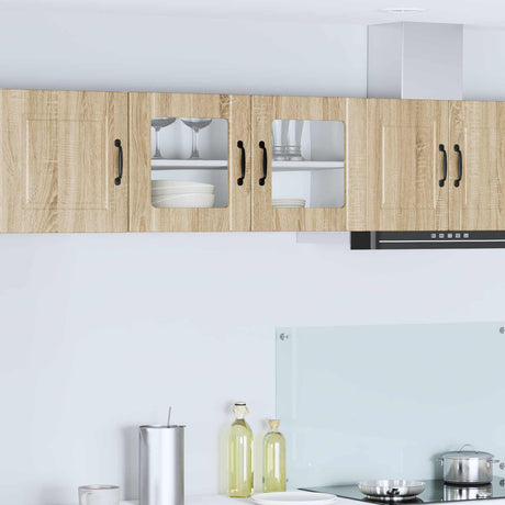 Vidaxl wandglascabinet porto sonoma eiken 80 x 31 x 40 cm bewerkt hout