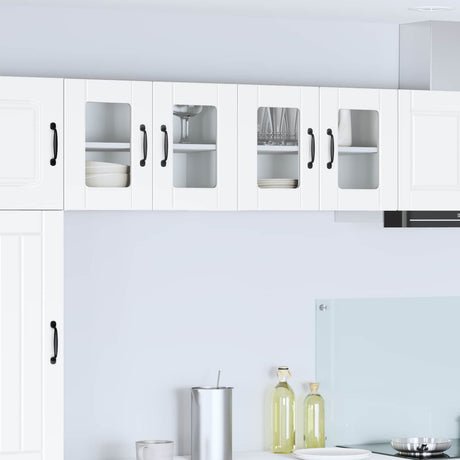 Vidaxl wandglas cabinet porto wit 60 x 31 x 40 cm bewerkt hout