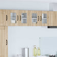 Vidaxl wandglas cabinet porto sonoma eiken 60 x 31 x 40 cm