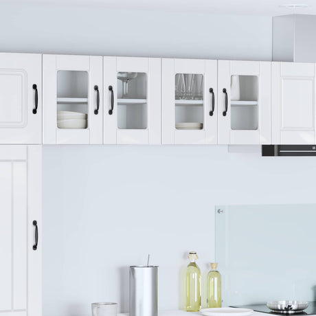 Vidaxl wandglas cabinet porto hoogglans wit 60 x 31 x 40 cm