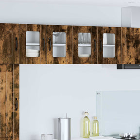 Vidaxl wandglas cabinet porto gerookt eiken 60 x 31 x 40 cm