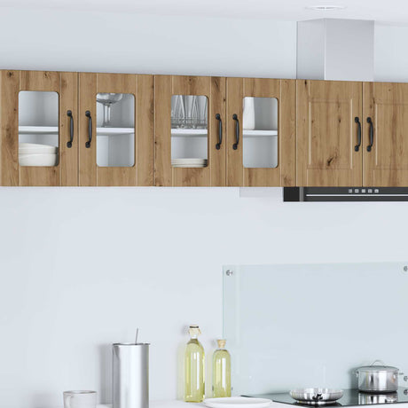 Vidaxl wandglas cabinet porto artisan eiken 60 x 31 x 40 cm