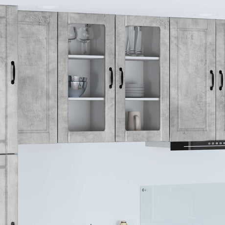 Vidaxl wandglas cabinet porto beton grijs 40 x 31 x 80 cm bewerkt hout