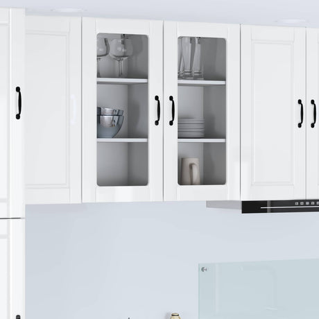 Vidaxl wandglascabinet porto hoogglans wit 40 x 31 x 80 cm